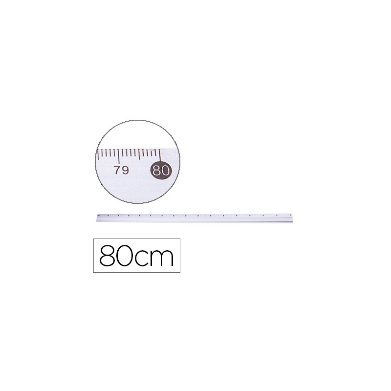 Regla q-connect metalica aluminio 80 cm
