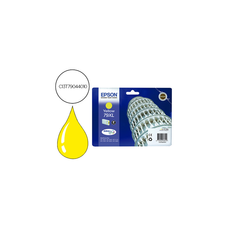 Ink-jet epson 79xl 900p wf 4630 / 4640 / 5110 / 5620 / 5690 / 5690 amarillo -2.000 pag-