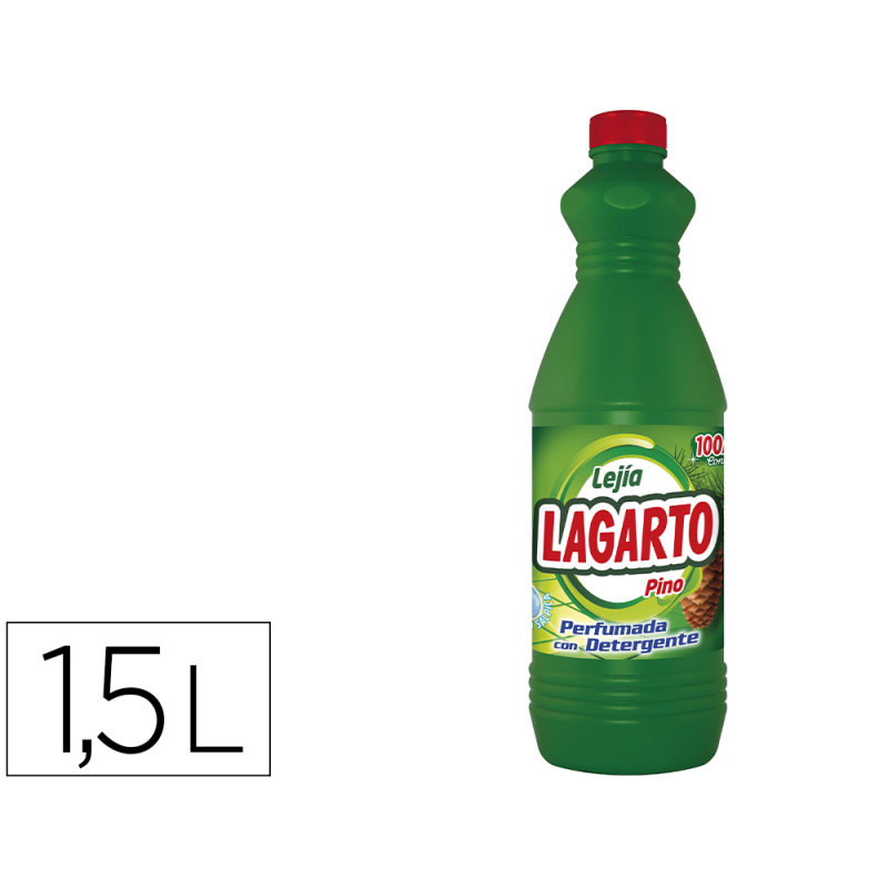 Lejia con detergente lagarto pino botella de 1,5 l