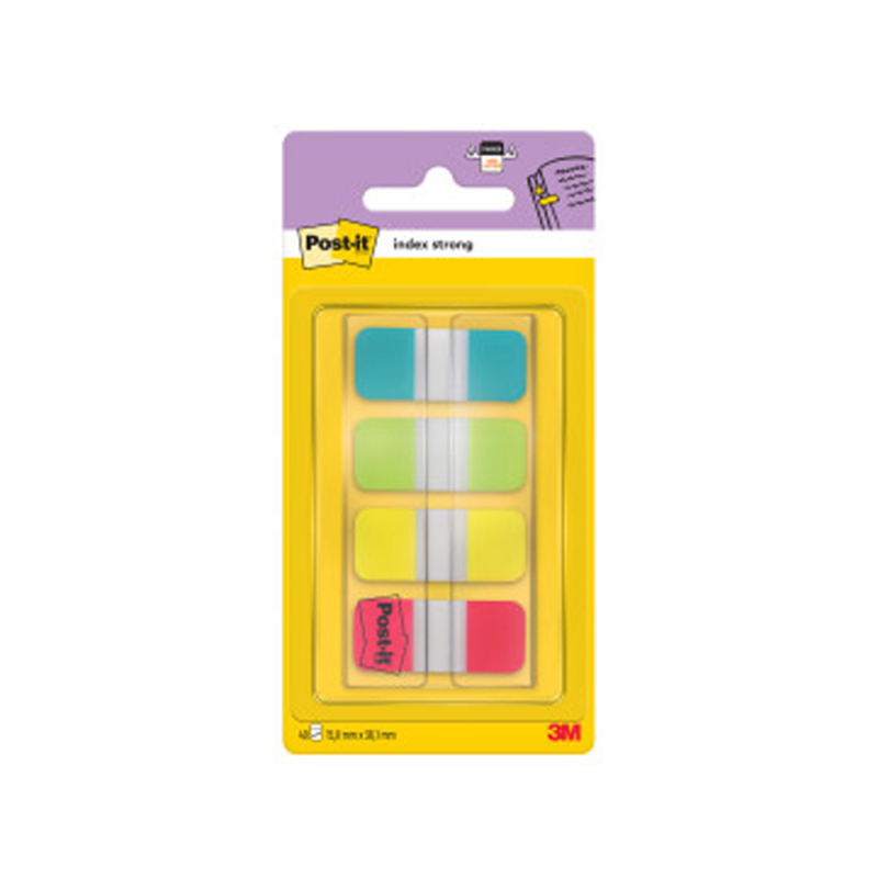 Banderitas separadoras rigidas dispensador 4 colores amarillo azul lima y rojo post-it index 676-alyr-eu