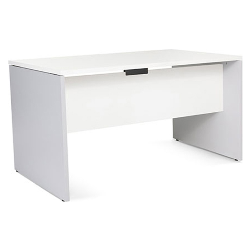 Mesa oficina rocada serie work 140x80 cm acabado an04 gris/blanco