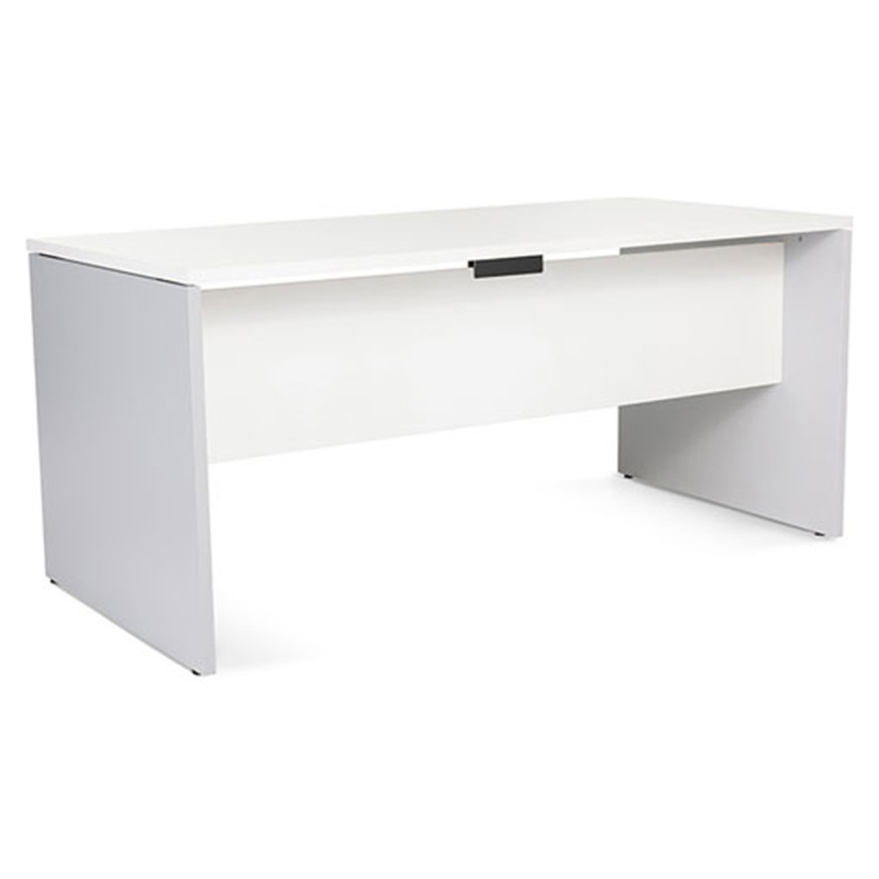 Mesa oficina rocada serie work 160x80 cm acabado an04 gris/blanco