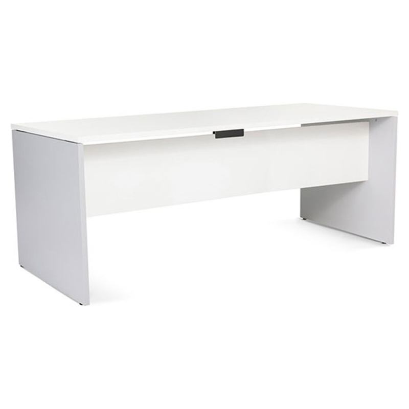 Mesa oficina rocada serie work 180x80 cm acabado an04 gris/blanco