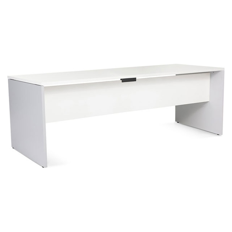 Mesa oficina rocada serie work 200x80 cm acabado an04 gris/blanco