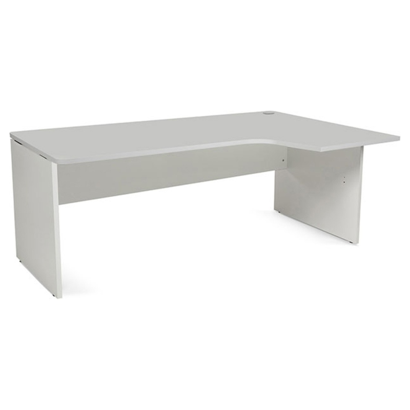 Mesa rocada serie work 180x120 cm derecha acabado an02 gris/gris