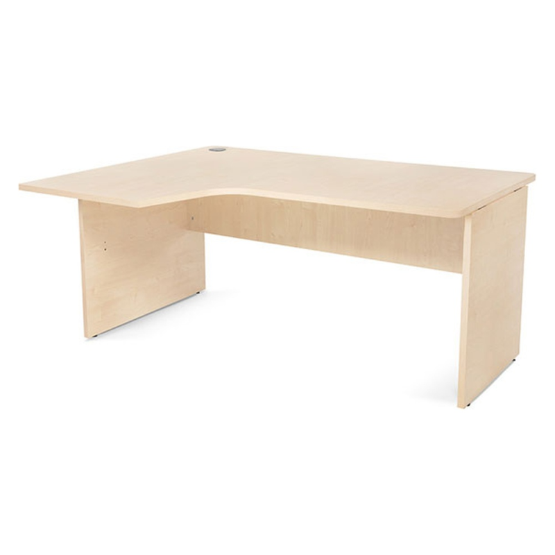 Mesa rocada serie work 160x110x76 cm izquierda acabado aa01 haya/haya