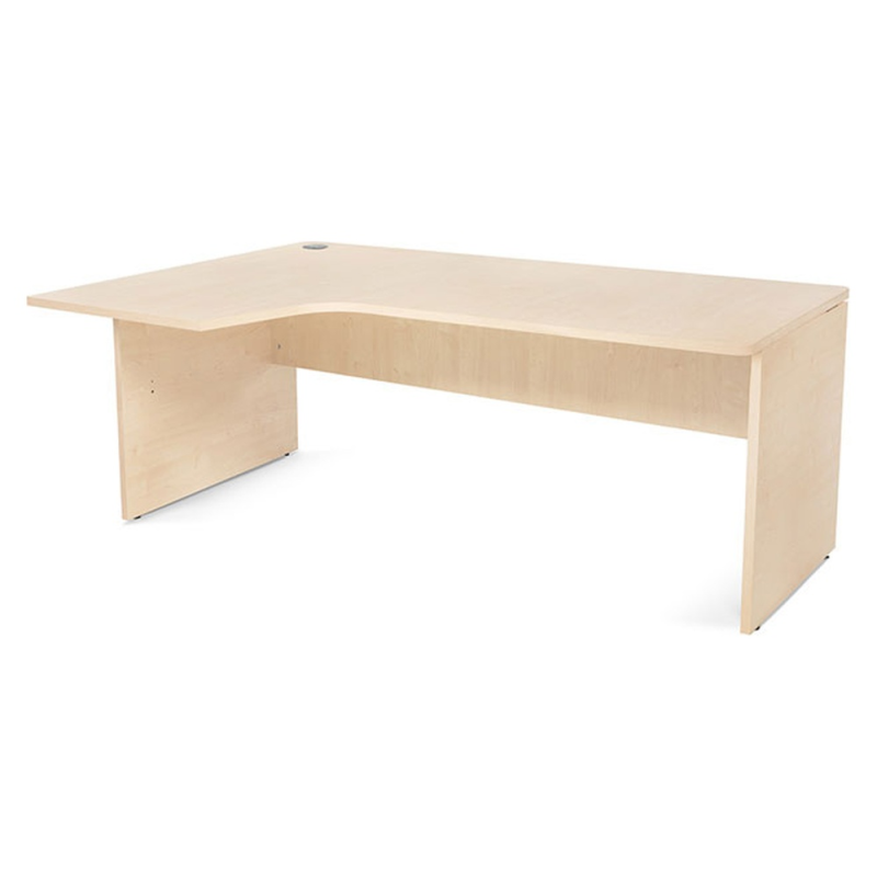 Mesa rocada serie work 180x110x76 cm izquierda acabado aa01 haya/haya