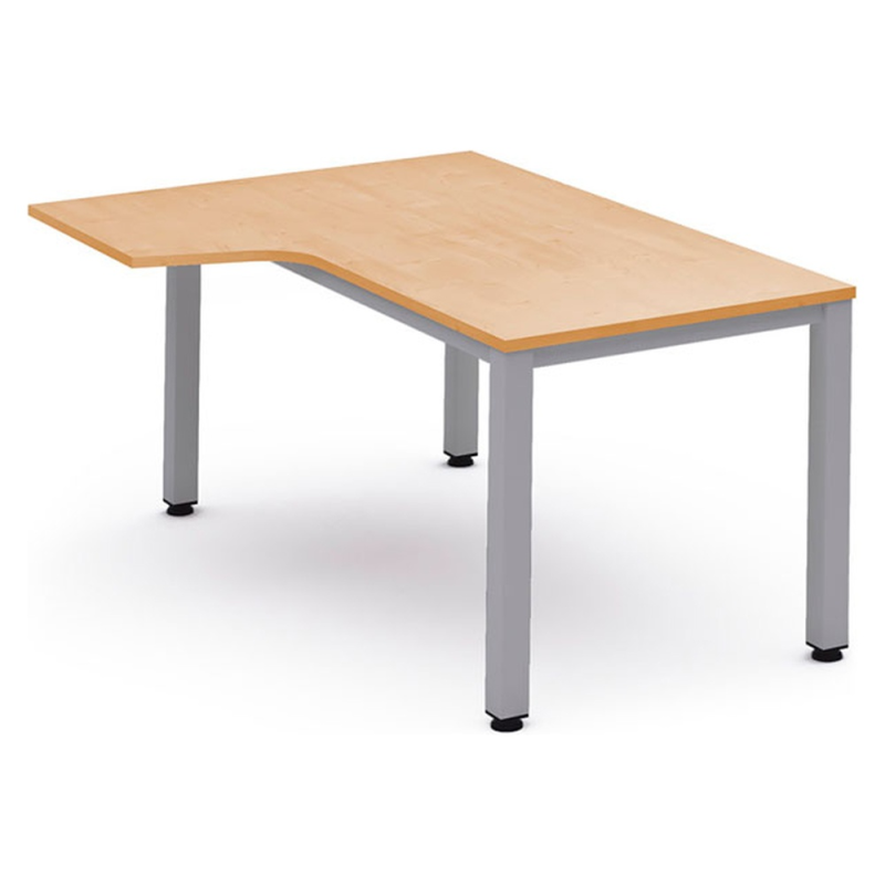 Mesa rocada serie executive 180x110 cm izquierda acabado gris/haya