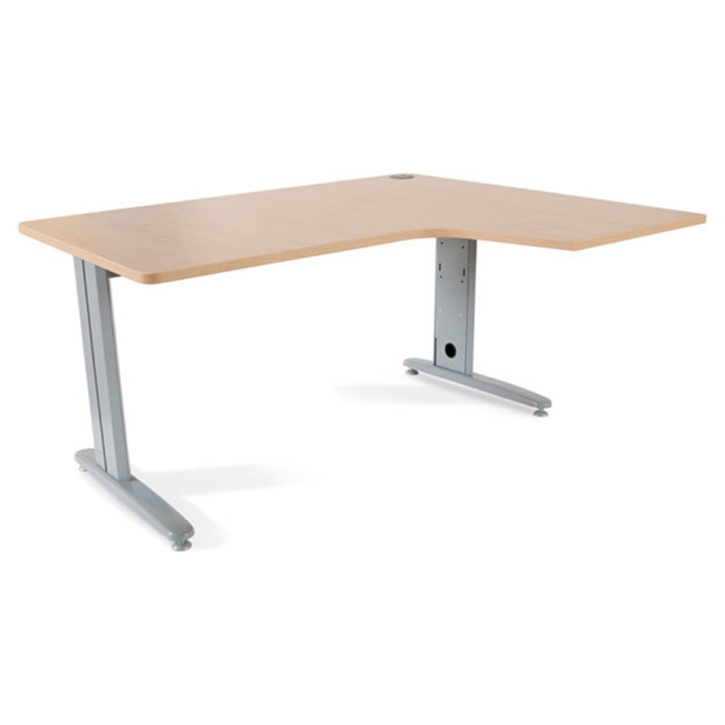 Mesa rocada serie metal 160x110x76 cm derecha acabado ac01 haya