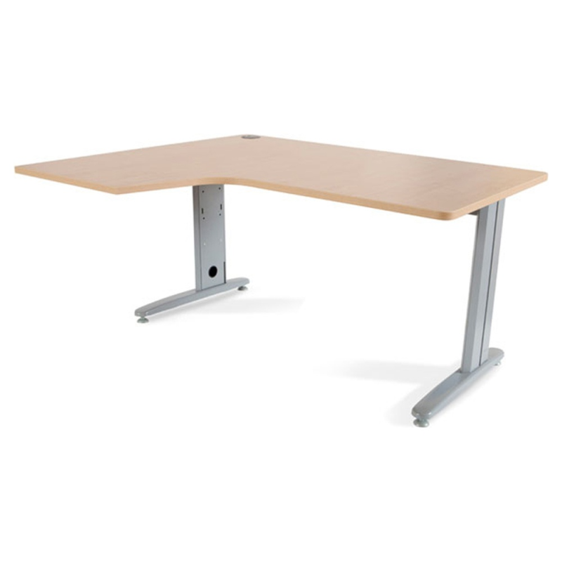 Mesa rocada serie metal 160x120 cm izquierda acabado ac01 haya