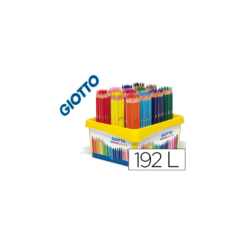 Lapices de colores giotto stilnovo school pack de 192 unidades 12 colores x 16 unidades