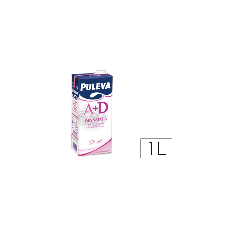 Leche puleva desnatada brik de 1 litro