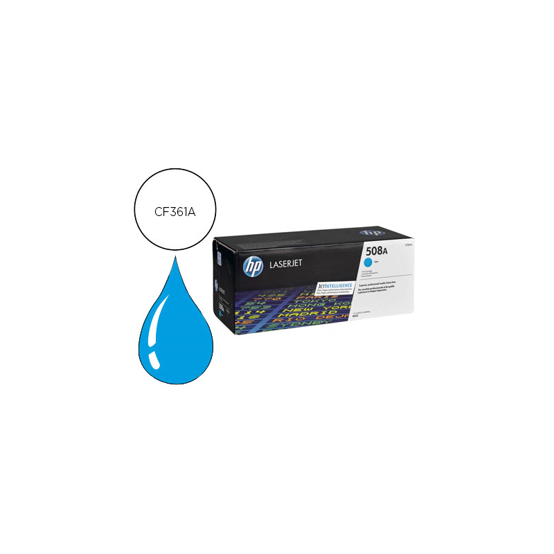 Toner hp 508a laserjet enterprise m552/553/577 cian 5.000 pag