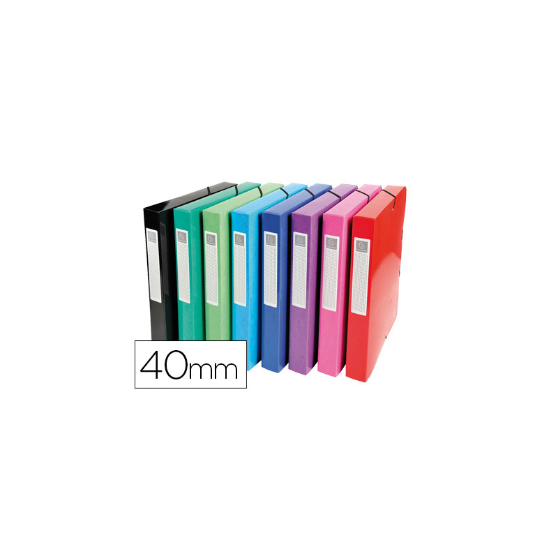 Carpeta proyectos carton compacto exacompta din a4 lomo 40 mm 600 g/m2 colores surtidos