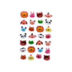Pegatinas imaginovo cute animales salvajes caras con relieve 190x105 mm en blister