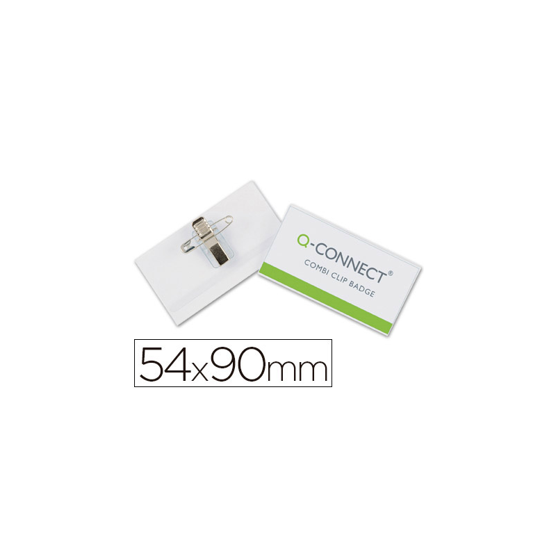 Identificador q-connect con pinza e imperdible kf17458 54x90 mm