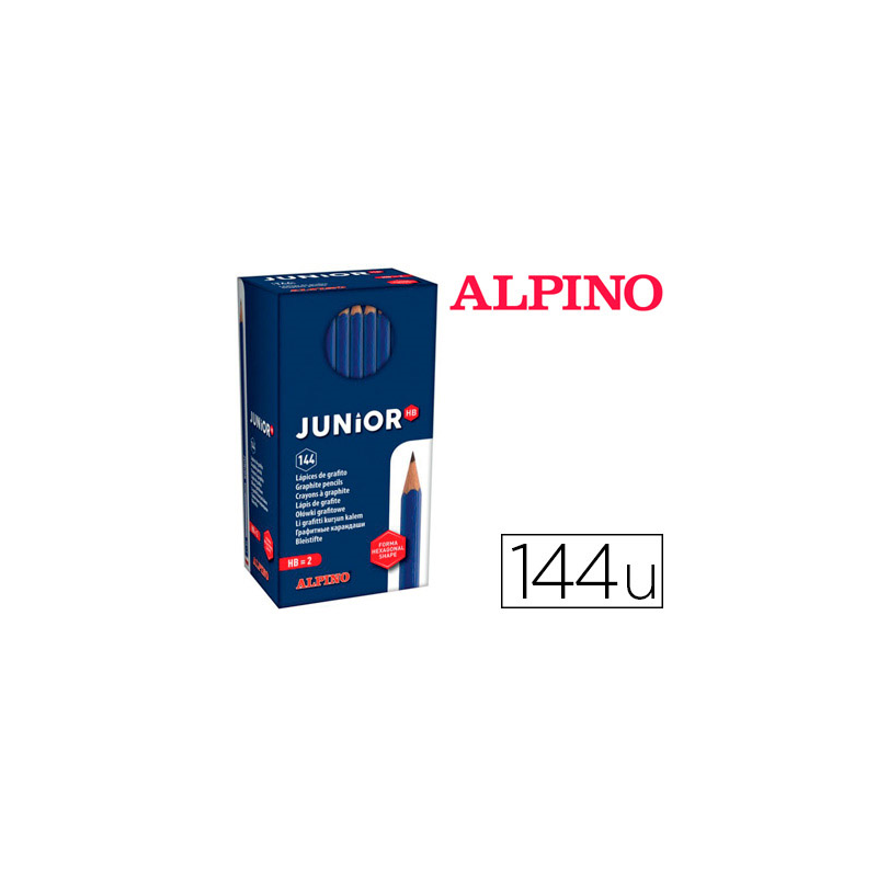 Lapices de grafito alpino junior caja de 144 unidades
