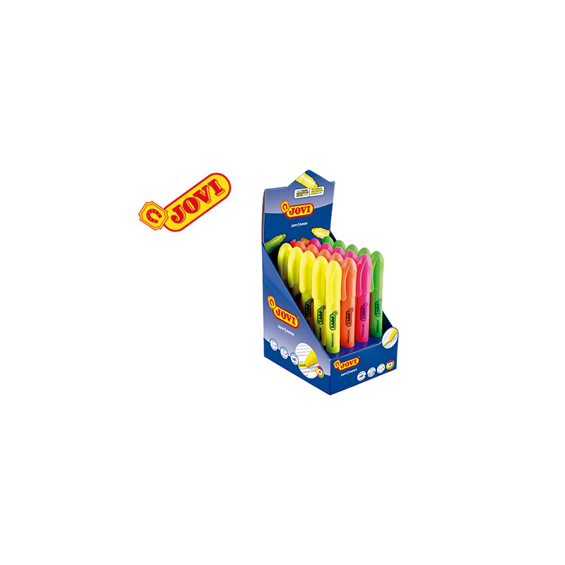 Marcador de cera gel jovi fluorescente expositor de 20 unidades colores surtidos