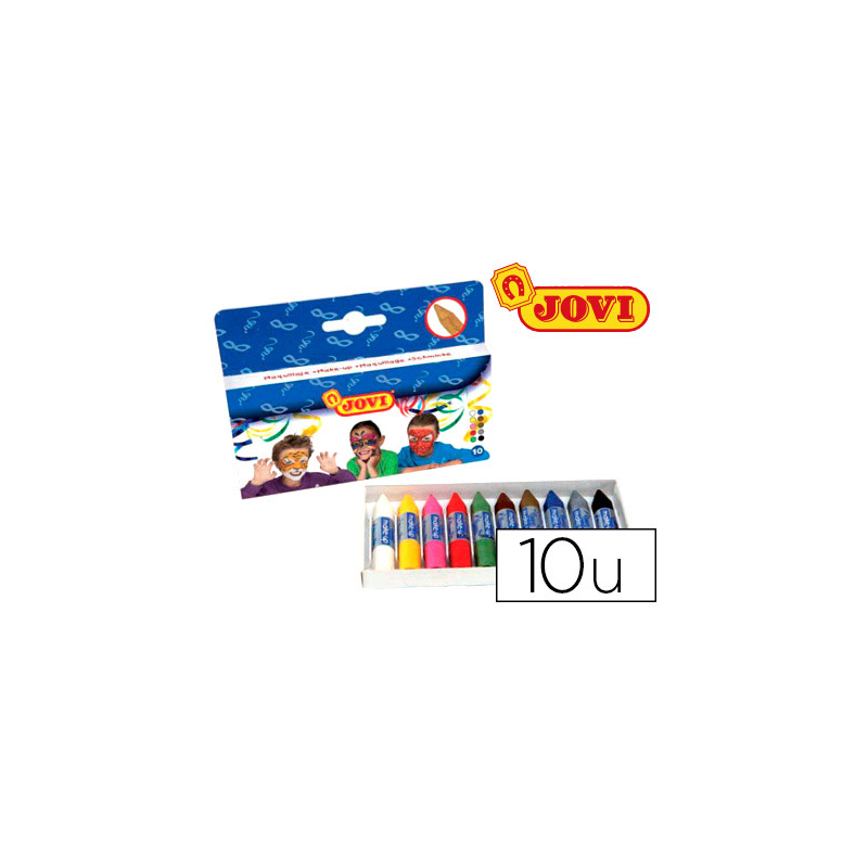 Barra maquillaje jovi caja de 10 colores surtidos