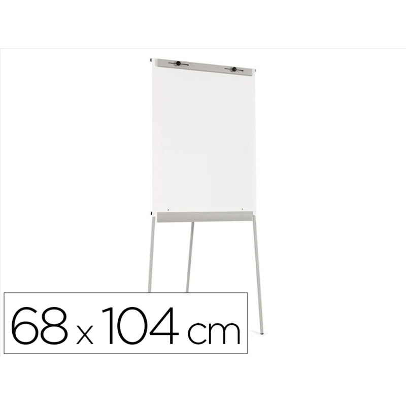 Pizarra blanca rocada con tripode para conferencias magnetica lacada brazo extensible 68x104 cm altura