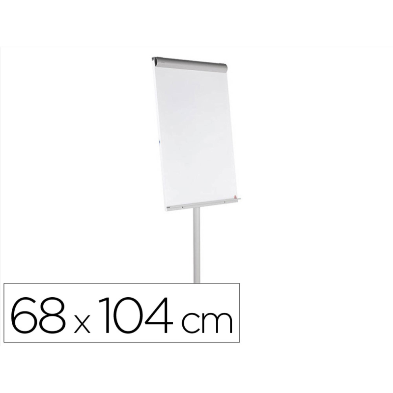 Pizarra blanca rocada para conferencias metalica lacada magnetica con ruedas 68x104 cm