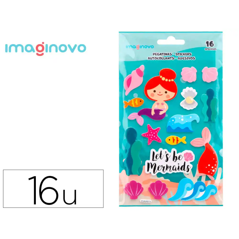 Pegatinas imaginovo sirenas magic dreams con relieve 210x130 mm en blister