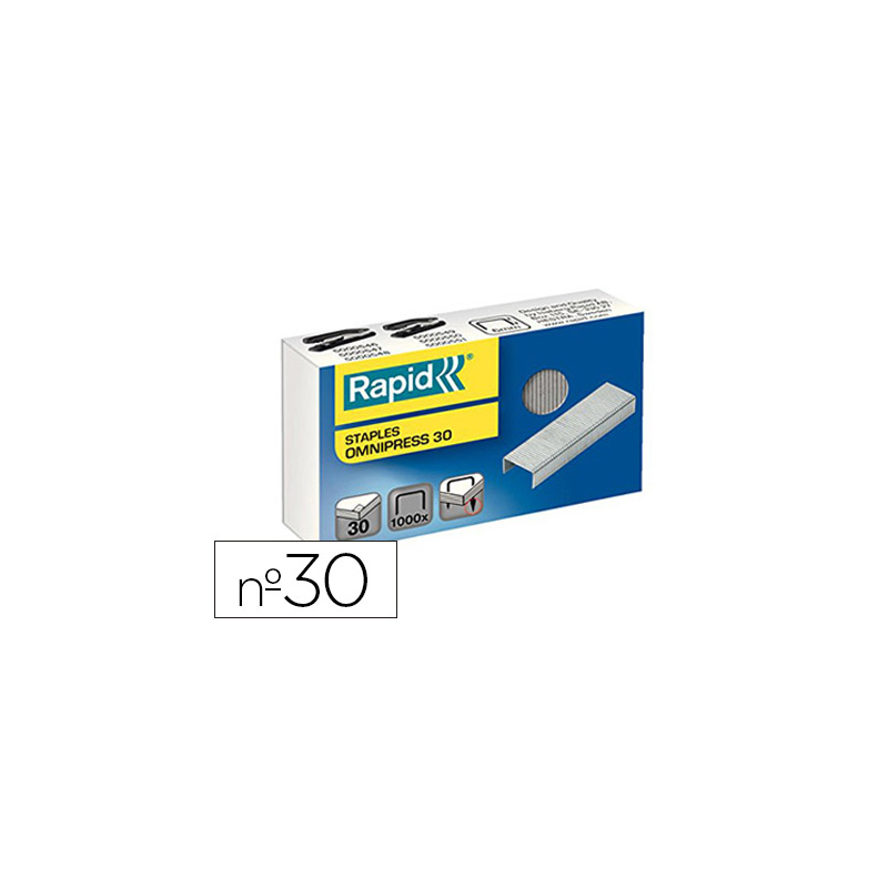 Grapas rapid omnipress 30 galvanizadas caja de 1000 unidades