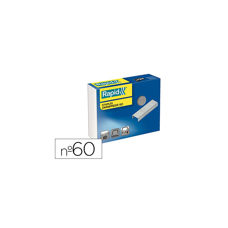 Grapas rapid omnipress 60 galvanizadas caja de 1000 unidades