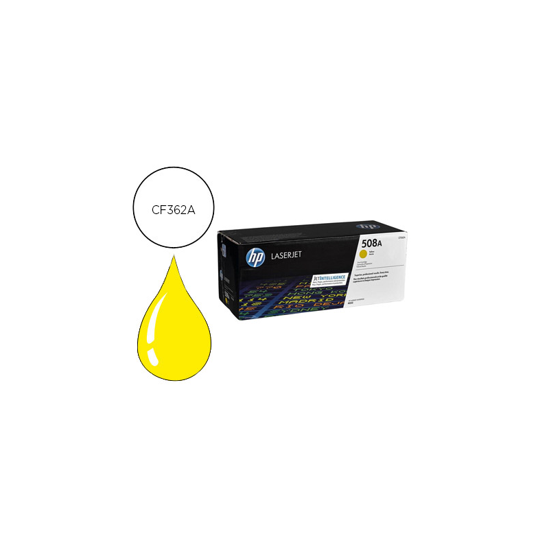 Toner hp 508a laserjet enterprise m552/553/577 amarillo 5.000 pag