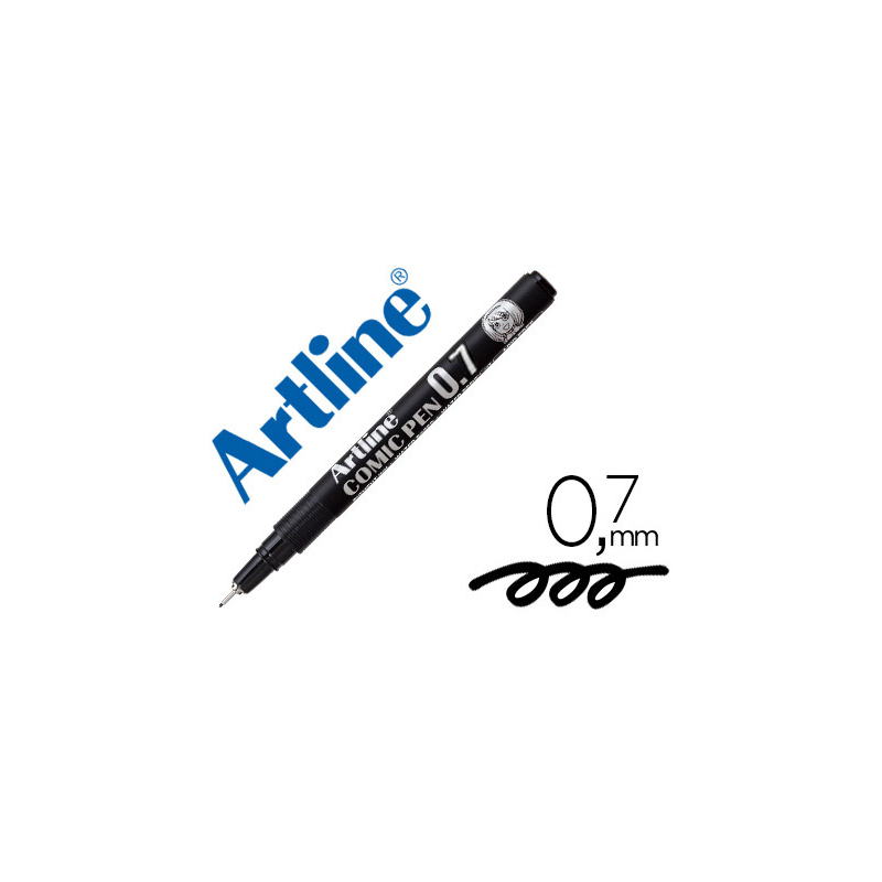 Rotulador artline calibrado micrometrico negro comic pen ek-287 punta poliacetal 0,7 mm resistente al agua
