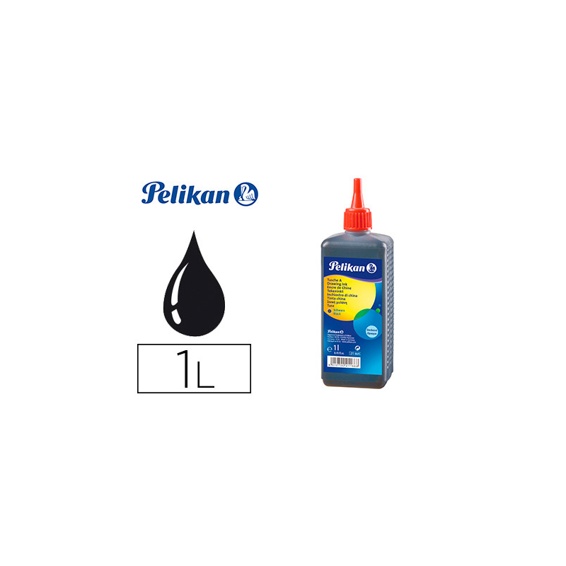 Tinta china pelikan negra bote 1 litro