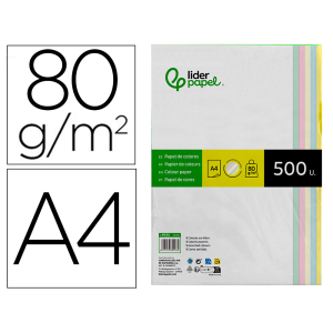 Papel color liderpapel a4...