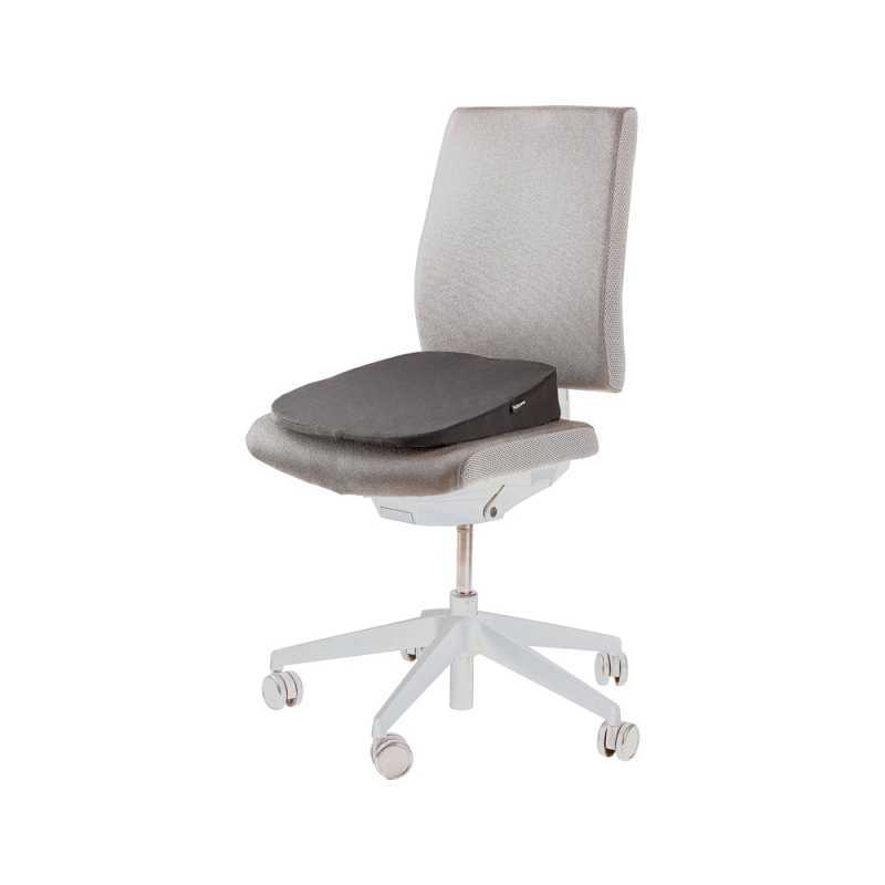 Cojin de asiento fellowes breyta en cuña color negro 90x430x430 mm