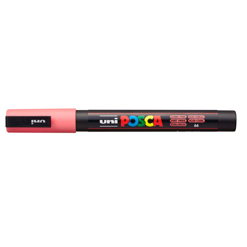 Rotulador uni posca 0,9 - 1,3mm pc-3m rosa coral