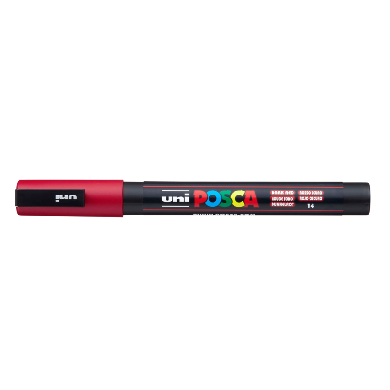 Rotulador uni posca 0,9 - 1,3mm pc-3m rojo oscuro