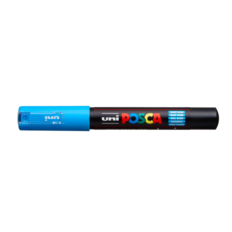 Rotulador uni posca 0,7 mm pc-1m azul claro