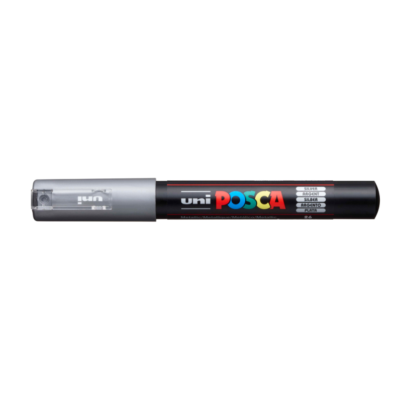 Rotulador uni posca 0,7 mm pc-1m plata