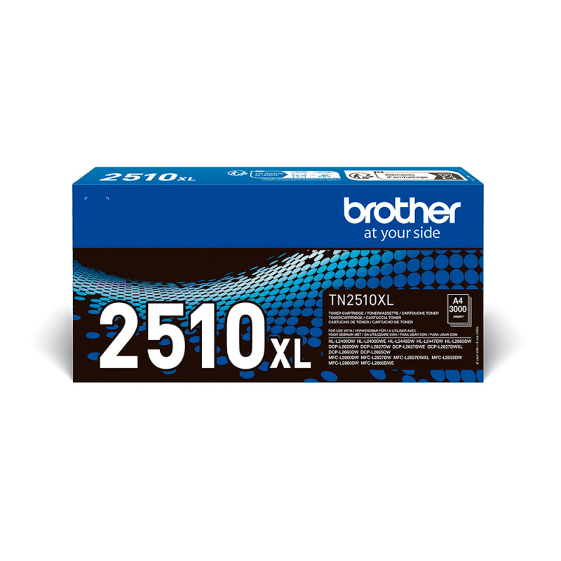 Toner brother tn2510xl mfc-l2860dwe / l2627dwe / l2400dwe negro 3000 paginas