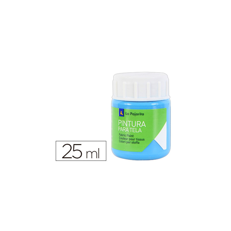 Pintura para tela la pajarita azul cyan 25 ml
