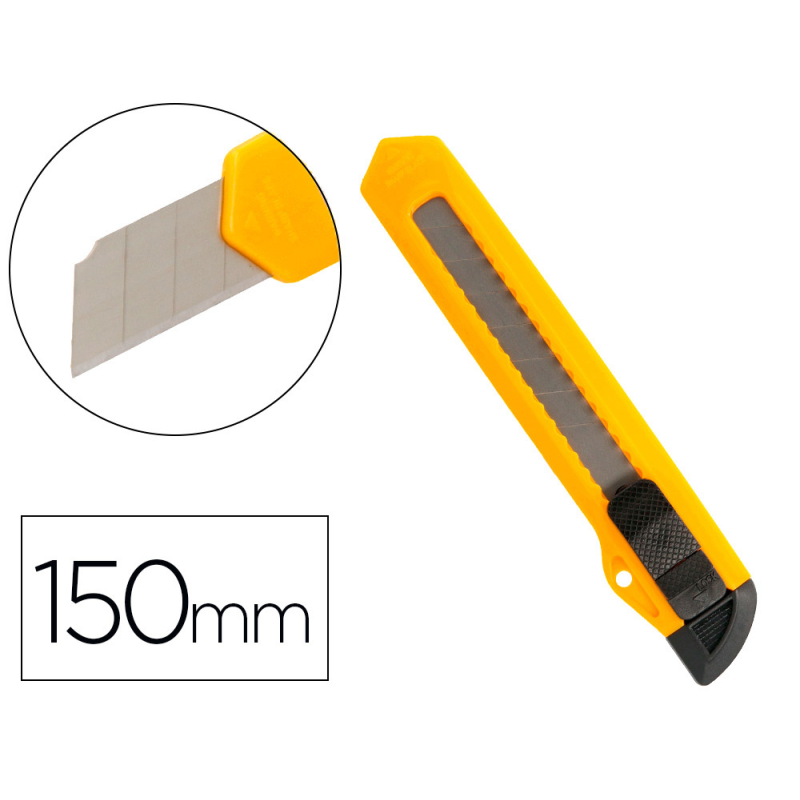 Cuter q-connect plastico ancho cuchilla 18 mm xd-11 blister 1 unidad