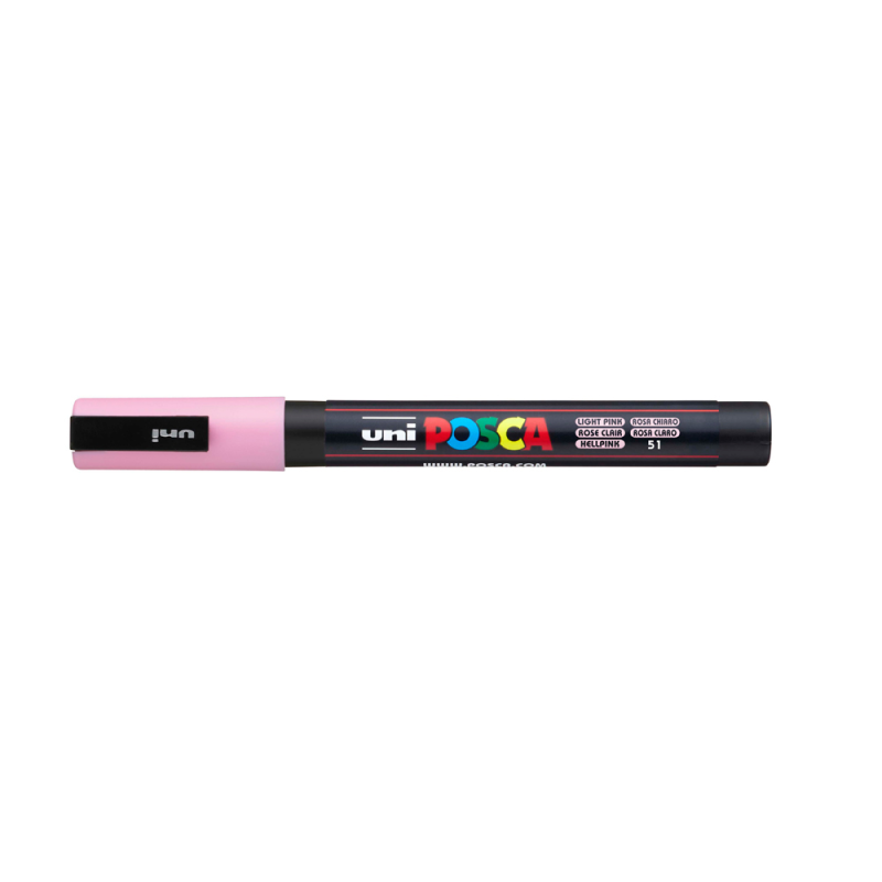 Rotulador uni posca pc-3m rosa claro