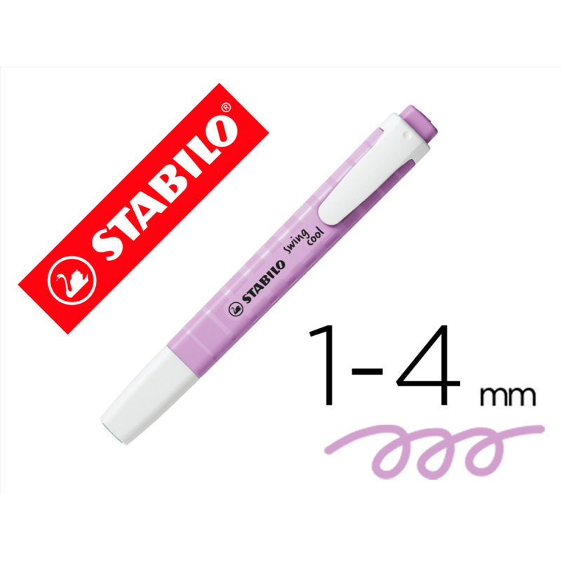Rotulador stabilo fluorescente swing cool pastel violeta