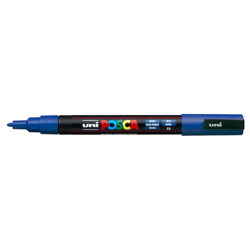 Rotulador uni posca pc-3m marcador de pintura punta conica 0,9-1,3 mm azul