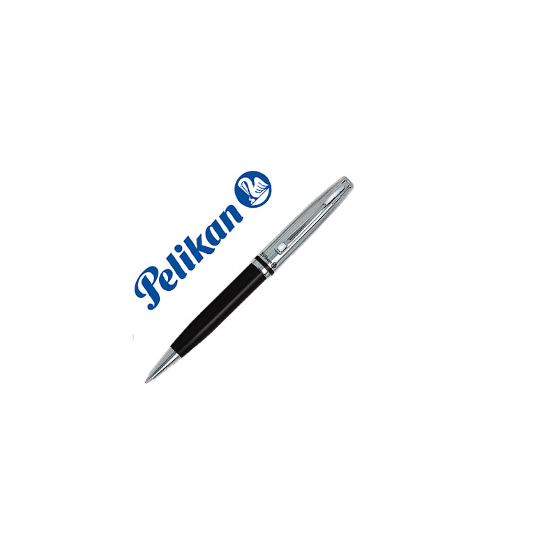 Roller pelikan metal jazz color cuerpo negro / plata escritura negra punto m