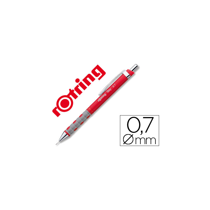 Portaminas rotring tikky 0,7 mm rojo