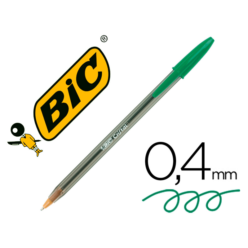 Boligrafo bic cristal original tinta verde unidad
