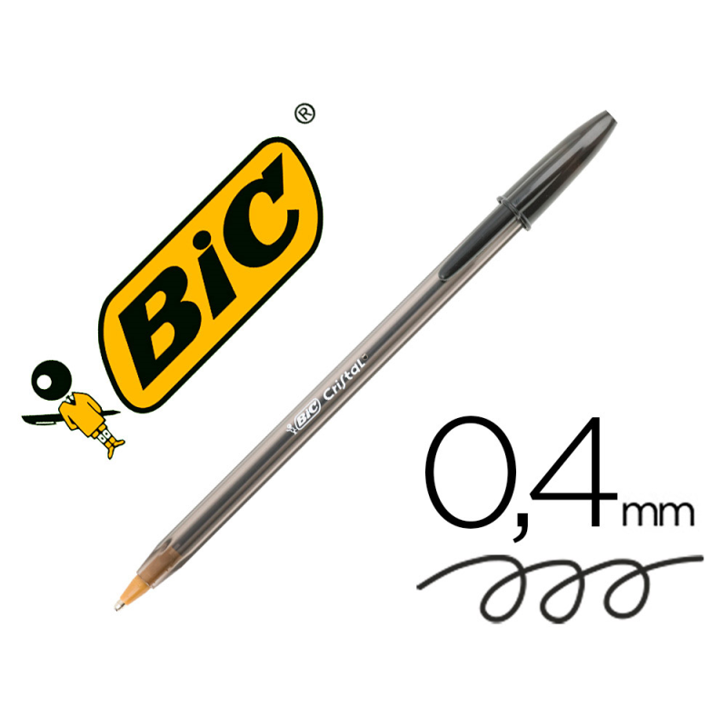 Boligrafo bic cristal original tinta negra unidad