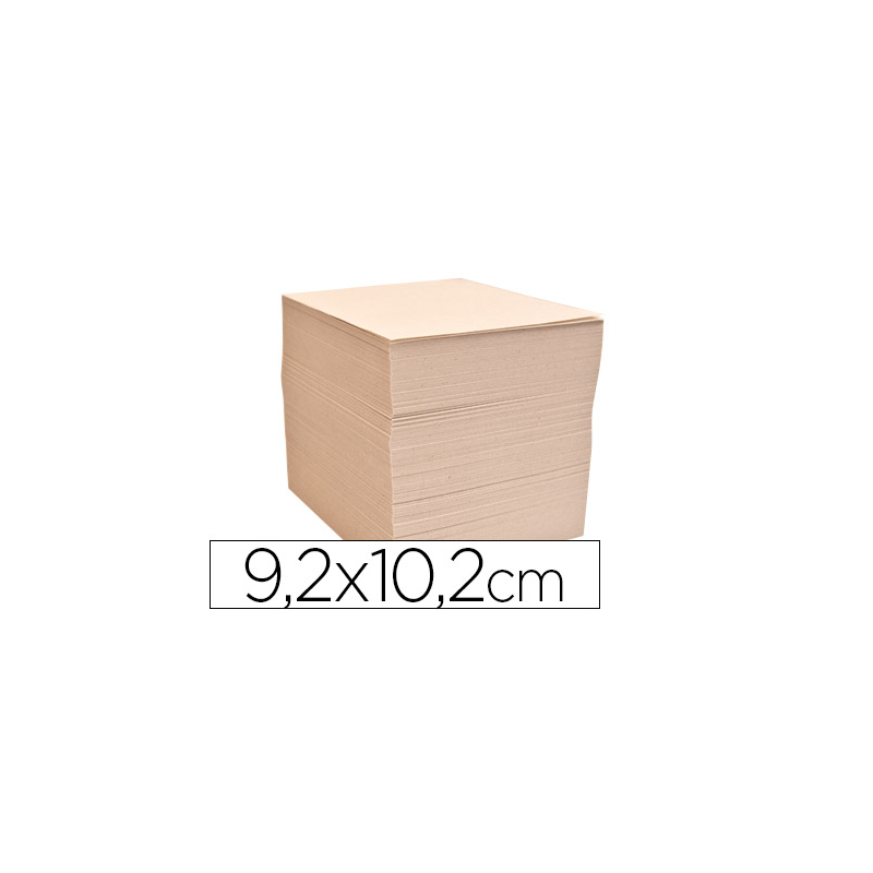 Taco papel liderpapel sin encolar crema 1000 hojas 92x102 mm 70 gr