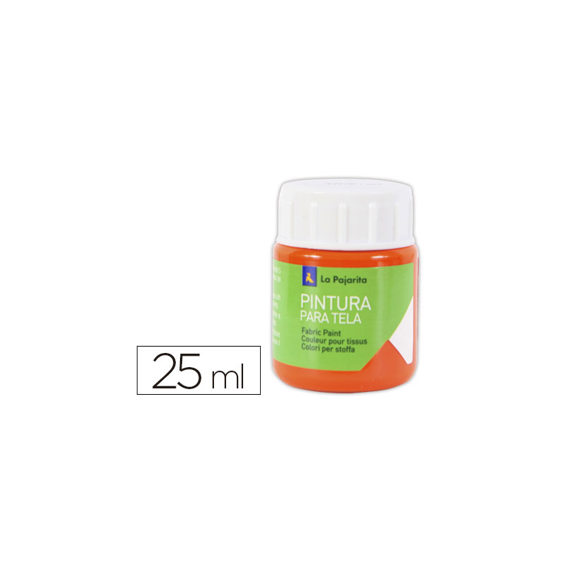 Pintura para tela la pajarita anaranjado 25 ml
