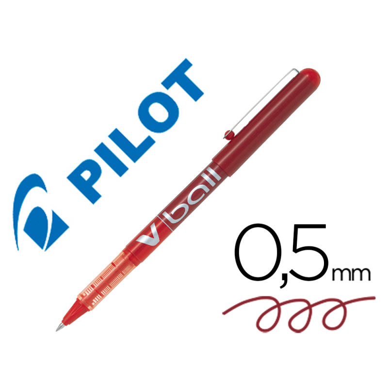 Rotulador pilot roller v-ball rojo 0.5 mm
